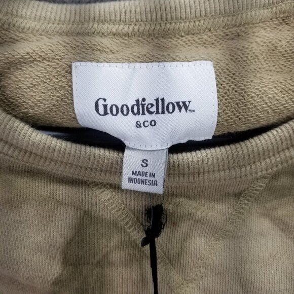 Womens Goodfellow Tan Tie Dye Pullover Sweatshirt Crew Neck Cotton Blend S - Picture 2 of 5